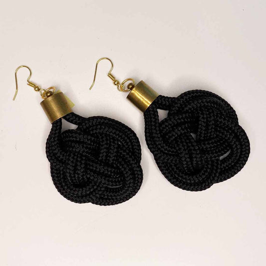 Knot earrings - Black
