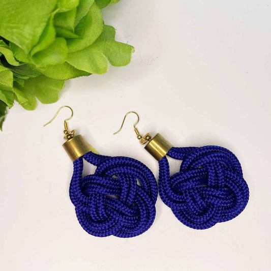 Knot earrings - Blue