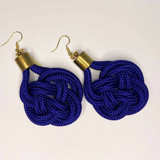 Knot earrings - Blue