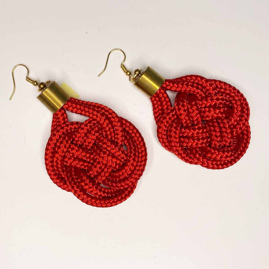 Knot earrings - Red