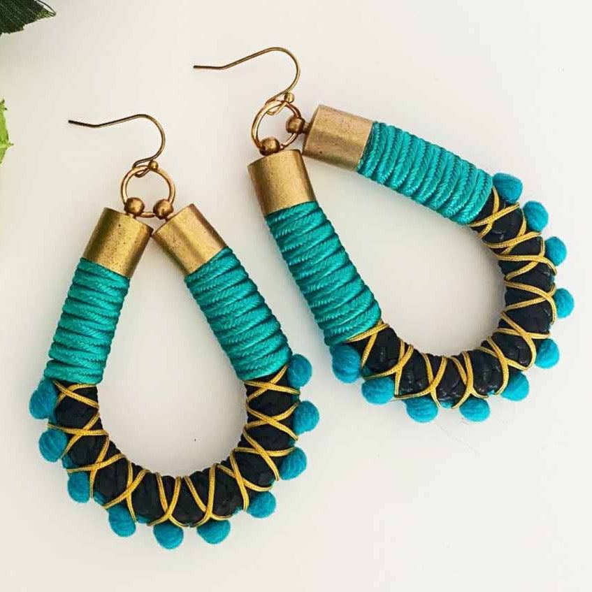 Frida earrings - teal